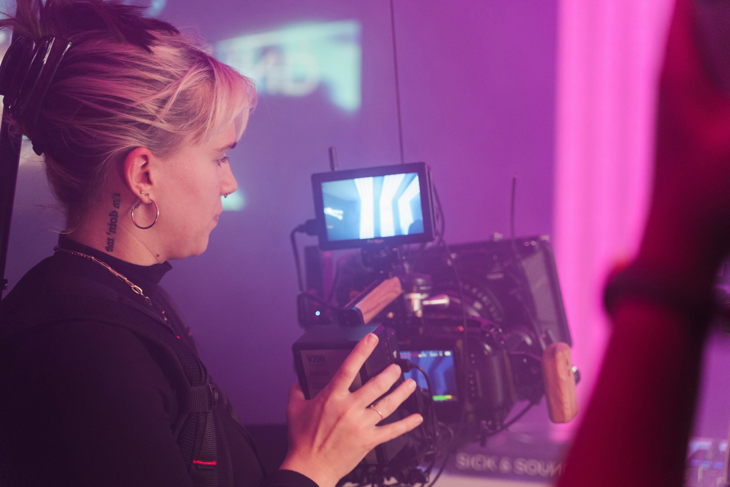 Independent filmmaker with camera