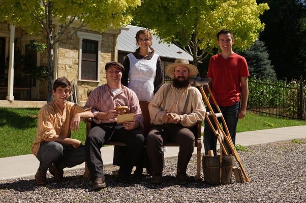 Reenactment cast from Life Under the Horseshoe documentary