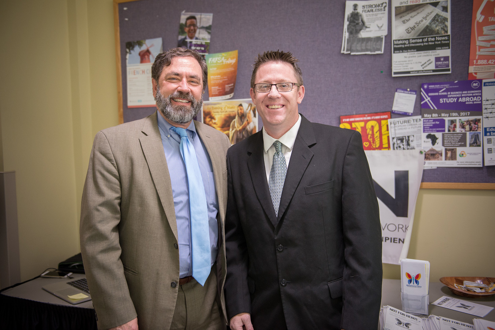 Matt Duhamel, right, during documentary work in Utah