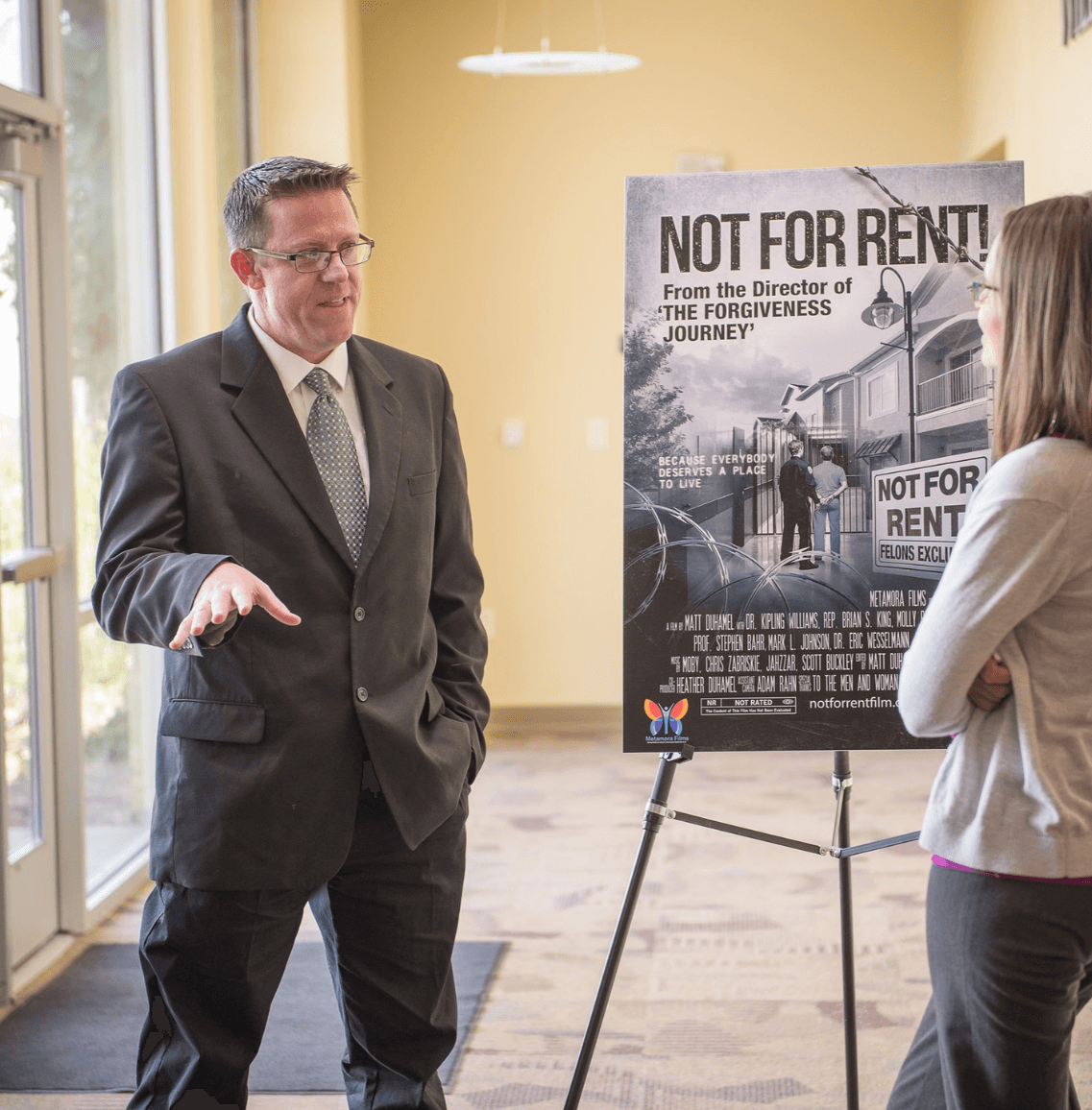 Matt Duhamel with the Not For Rent documentary
