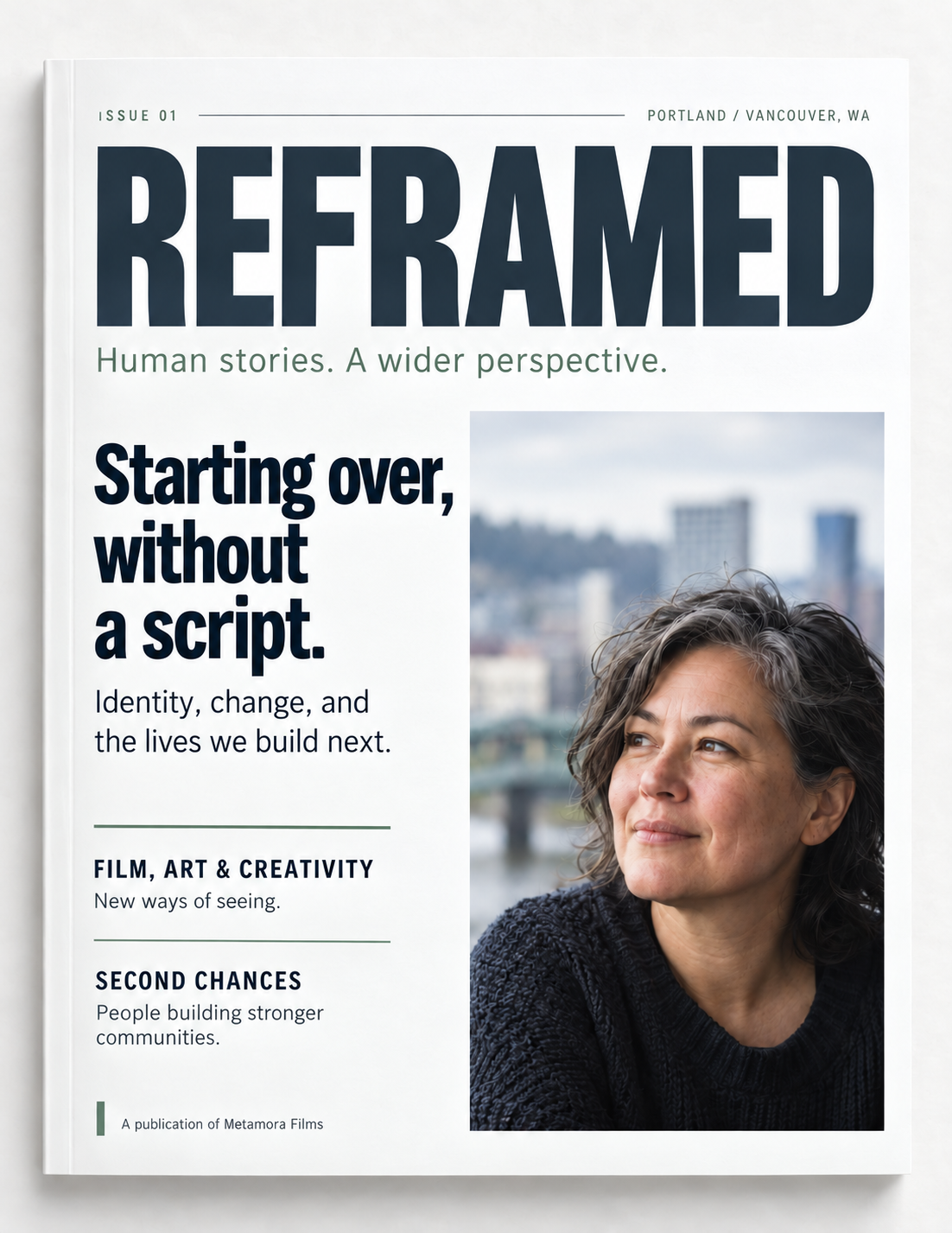 Reframed Magazine Issue 01 cover by Metamora Films